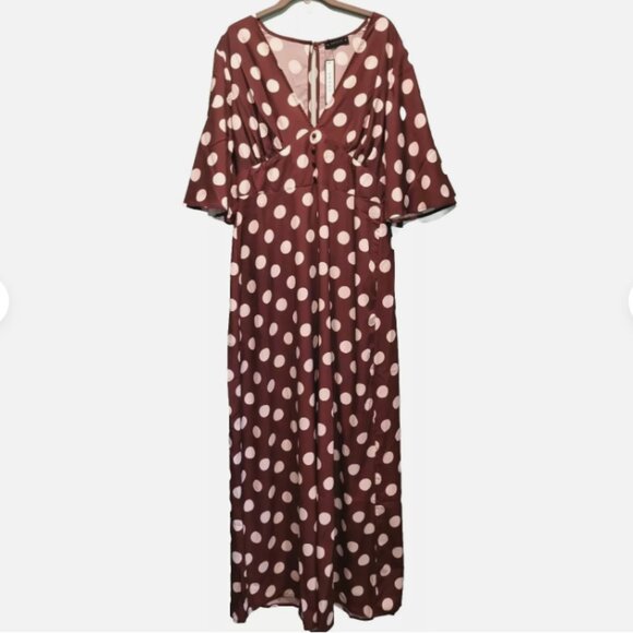 SONCY Dresses & Skirts - Sign On The Dotted Line Maxi Dress, Plus Size 2 (18/20)